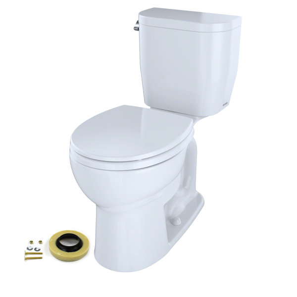 Toto Entrada TwoPiece Round 1.28 Gpf Universal Height Toilet With